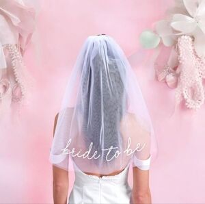 🆕 Embroidered Bachelorette Veil